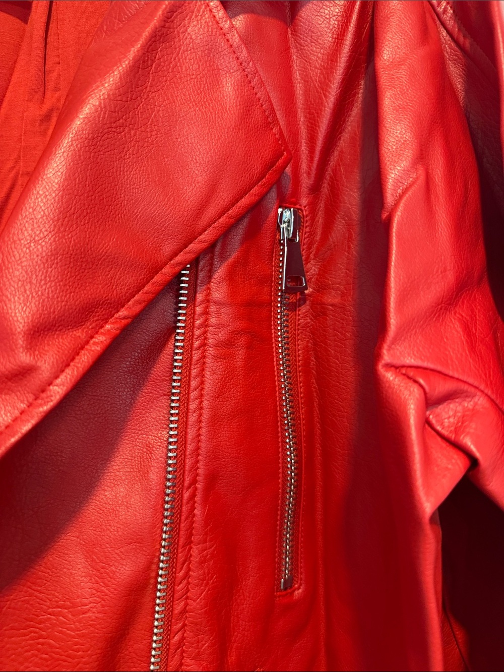 Maeve Oversized Faux-Leather Moto Jacket - Picture 6 of 7